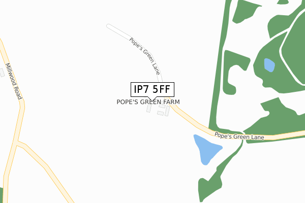 IP7 5FF map - large scale - OS Open Zoomstack (Ordnance Survey)