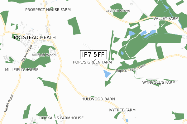 IP7 5FF map - small scale - OS Open Zoomstack (Ordnance Survey)
