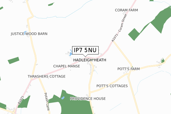 IP7 5NU map - small scale - OS Open Zoomstack (Ordnance Survey)