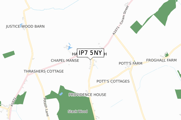 IP7 5NY map - small scale - OS Open Zoomstack (Ordnance Survey)