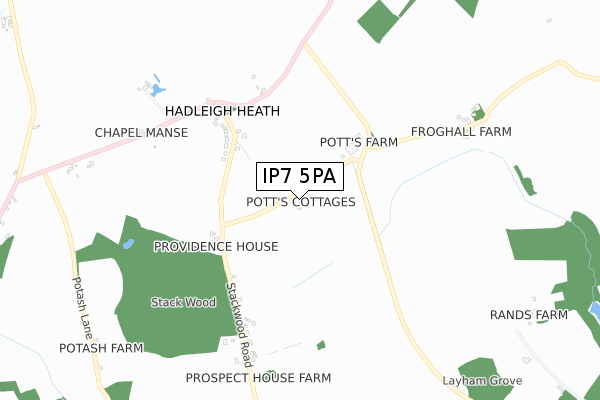 IP7 5PA map - small scale - OS Open Zoomstack (Ordnance Survey)