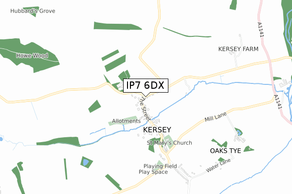 IP7 6DX map - small scale - OS Open Zoomstack (Ordnance Survey)