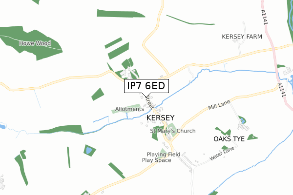 IP7 6ED map - small scale - OS Open Zoomstack (Ordnance Survey)