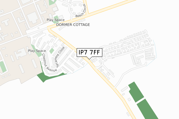 IP7 7FF map - large scale - OS Open Zoomstack (Ordnance Survey)
