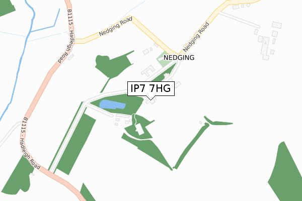 IP7 7HG map - large scale - OS Open Zoomstack (Ordnance Survey)