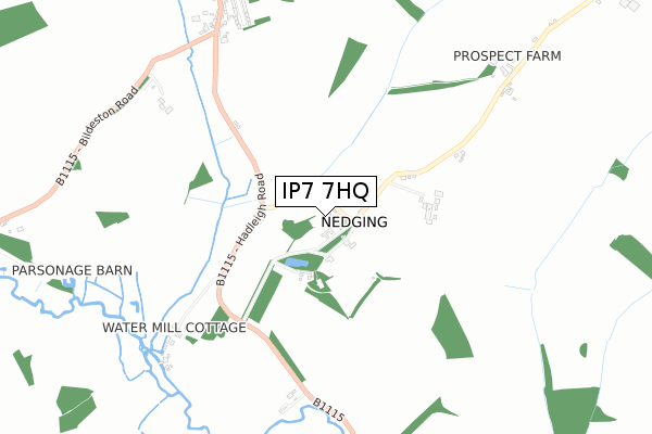 IP7 7HQ map - small scale - OS Open Zoomstack (Ordnance Survey)