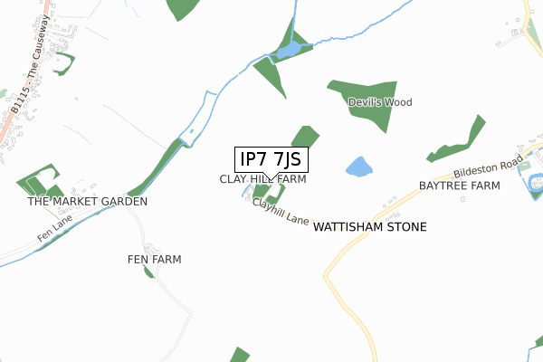 IP7 7JS map - small scale - OS Open Zoomstack (Ordnance Survey)