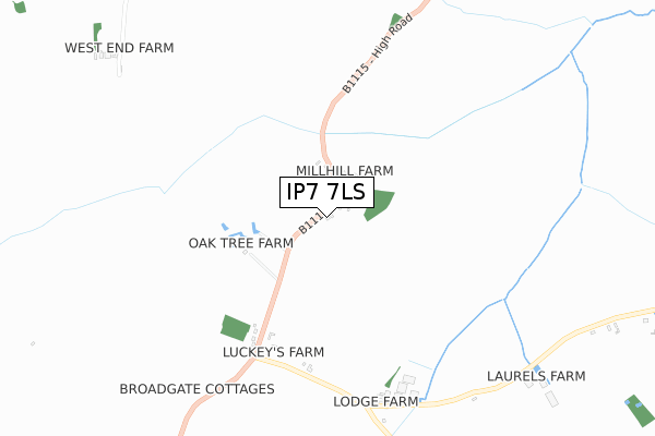 IP7 7LS map - small scale - OS Open Zoomstack (Ordnance Survey)