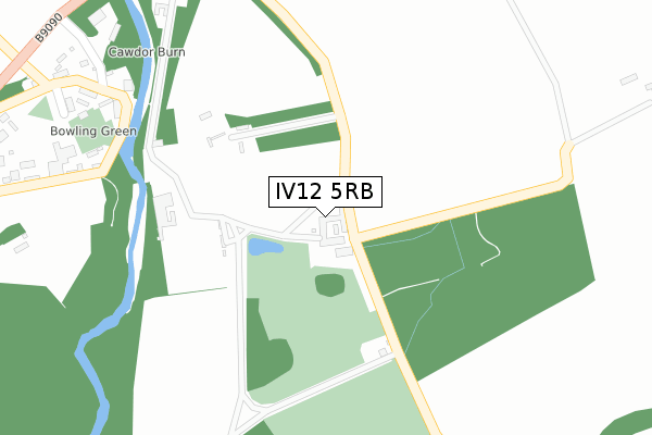 IV12 5RB map - large scale - OS Open Zoomstack (Ordnance Survey)