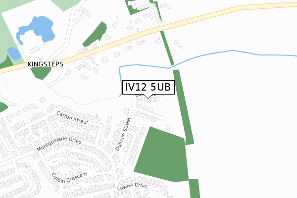 IV12 5UB map - large scale - OS Open Zoomstack (Ordnance Survey)