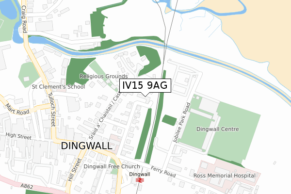 IV15 9AG map - large scale - OS Open Zoomstack (Ordnance Survey)