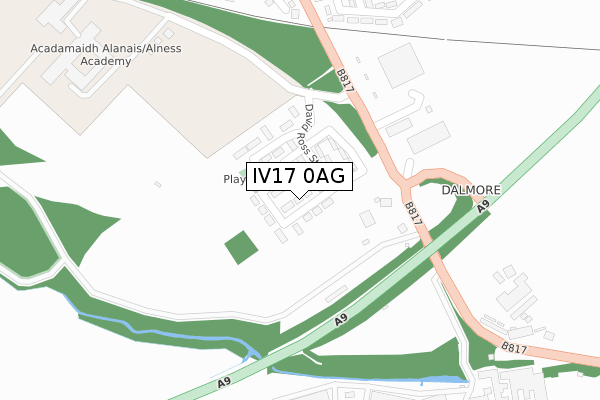 IV17 0AG map - large scale - OS Open Zoomstack (Ordnance Survey) IV17 0AG map - large scale - OS Open Zoomstack (Ordnance Survey)