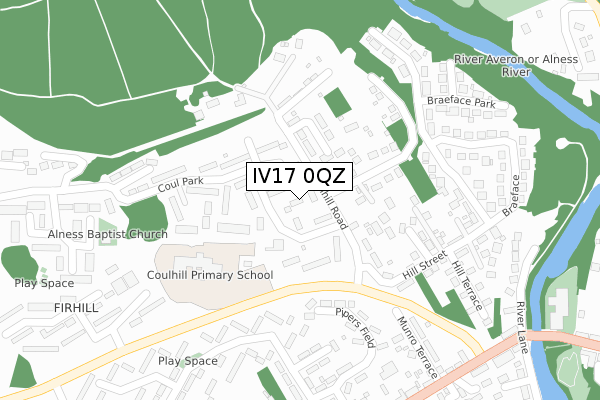 IV17 0QZ map - large scale - OS Open Zoomstack (Ordnance Survey) IV17 0QZ map - large scale - OS Open Zoomstack (Ordnance Survey)
