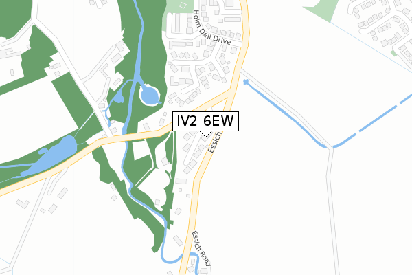 IV2 6EW map - large scale - OS Open Zoomstack (Ordnance Survey)