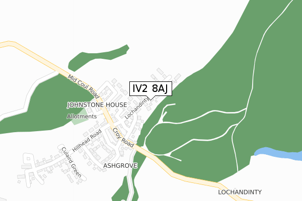 IV2 8AJ map - large scale - OS Open Zoomstack (Ordnance Survey) IV2 8AJ map - large scale - OS Open Zoomstack (Ordnance Survey)