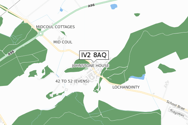 IV2 8AQ map - small scale - OS Open Zoomstack (Ordnance Survey) IV2 8AQ map - small scale - OS Open Zoomstack (Ordnance Survey)