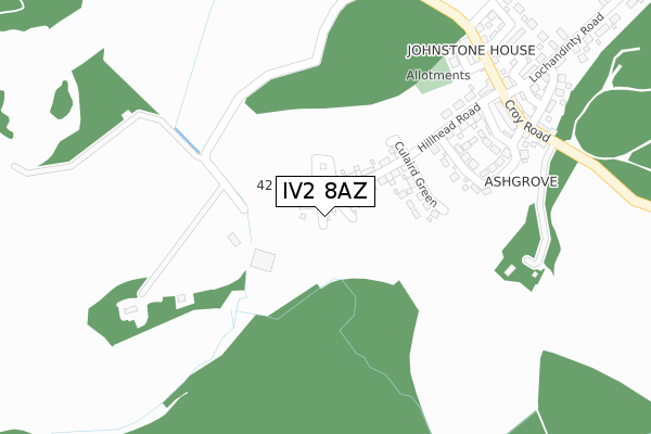 IV2 8AZ map - large scale - OS Open Zoomstack (Ordnance Survey) IV2 8AZ map - large scale - OS Open Zoomstack (Ordnance Survey)