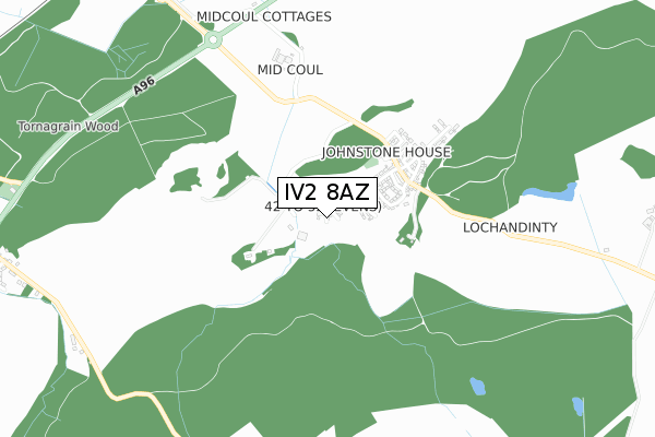 IV2 8AZ map - small scale - OS Open Zoomstack (Ordnance Survey) IV2 8AZ map - small scale - OS Open Zoomstack (Ordnance Survey)