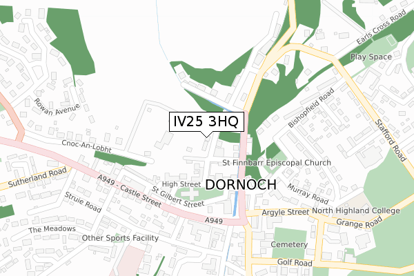 IV25 3HQ map - large scale - OS Open Zoomstack (Ordnance Survey)