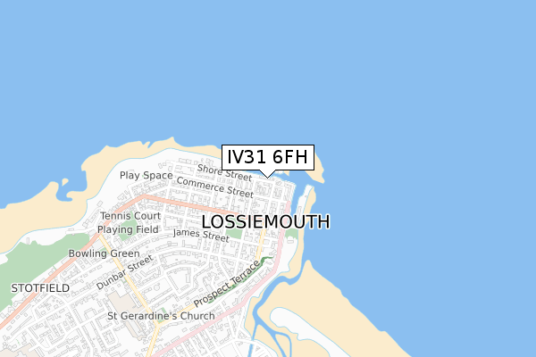 IV31 6FH map - small scale - OS Open Zoomstack (Ordnance Survey)