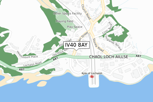 IV40 8AY map - large scale - OS Open Zoomstack (Ordnance Survey) IV40 8AY map - large scale - OS Open Zoomstack (Ordnance Survey)