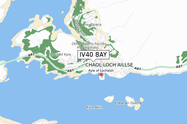 IV40 8AY map - small scale - OS Open Zoomstack (Ordnance Survey) IV40 8AY map - small scale - OS Open Zoomstack (Ordnance Survey)