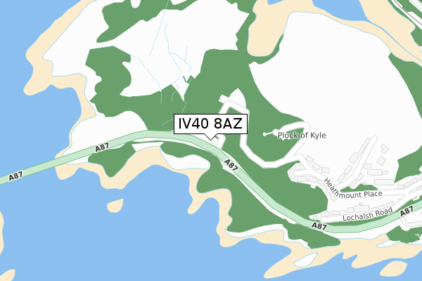 IV40 8AZ map - large scale - OS Open Zoomstack (Ordnance Survey) IV40 8AZ map - large scale - OS Open Zoomstack (Ordnance Survey)