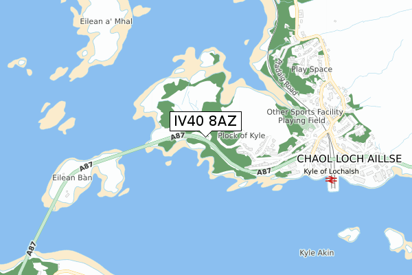 IV40 8AZ map - small scale - OS Open Zoomstack (Ordnance Survey) IV40 8AZ map - small scale - OS Open Zoomstack (Ordnance Survey)
