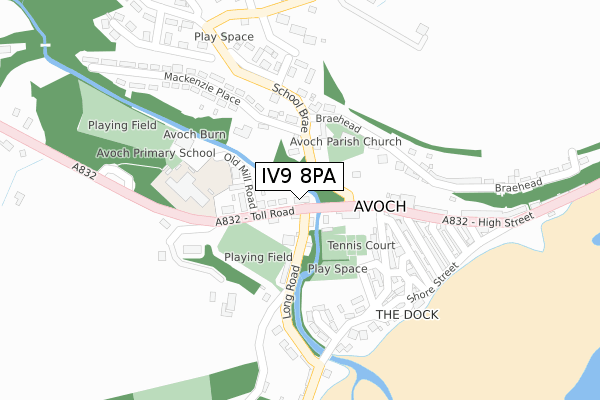 IV9 8PA map - large scale - OS Open Zoomstack (Ordnance Survey)