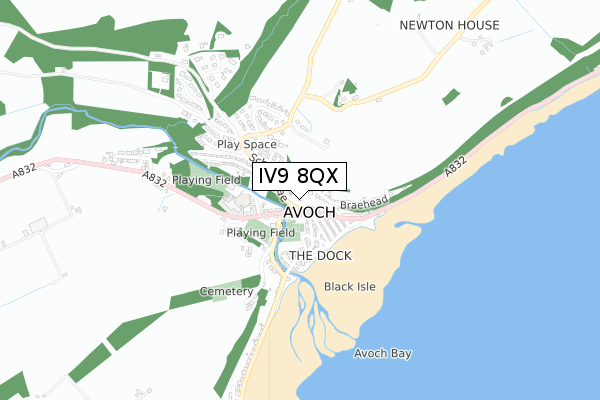 IV9 8QX map - small scale - OS Open Zoomstack (Ordnance Survey) IV9 8QX map - small scale - OS Open Zoomstack (Ordnance Survey)