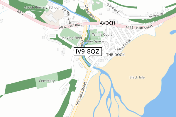 IV9 8QZ map - large scale - OS Open Zoomstack (Ordnance Survey) IV9 8QZ map - large scale - OS Open Zoomstack (Ordnance Survey)