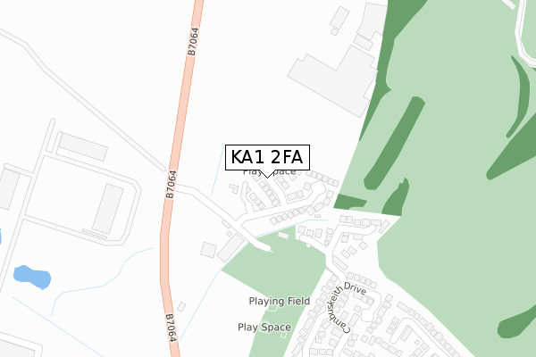 KA1 2FA map - large scale - OS Open Zoomstack (Ordnance Survey)