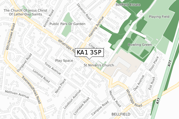 KA1 3SP map - large scale - OS Open Zoomstack (Ordnance Survey)