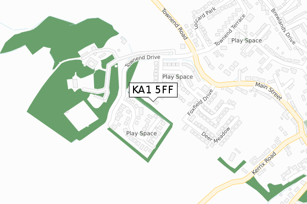 KA1 5FF map - large scale - OS Open Zoomstack (Ordnance Survey)