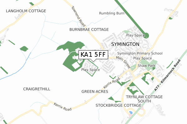 KA1 5FF map - small scale - OS Open Zoomstack (Ordnance Survey)