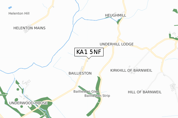 KA1 5NF map - small scale - OS Open Zoomstack (Ordnance Survey)