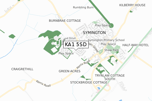 KA1 5SD map - small scale - OS Open Zoomstack (Ordnance Survey)