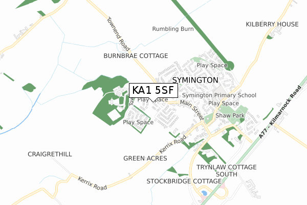 KA1 5SF map - small scale - OS Open Zoomstack (Ordnance Survey)