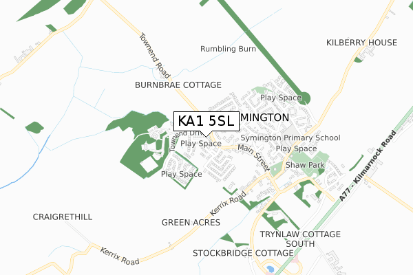 KA1 5SL map - small scale - OS Open Zoomstack (Ordnance Survey)