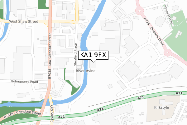 KA1 9FX map - large scale - OS Open Zoomstack (Ordnance Survey)