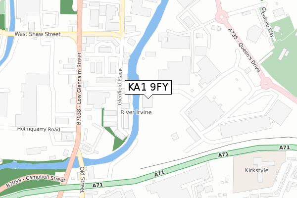 KA1 9FY map - large scale - OS Open Zoomstack (Ordnance Survey)