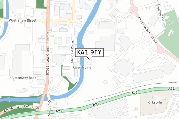 KA1 9FY map - large scale - OS Open Zoomstack (Ordnance Survey) KA1 9FY map - large scale - OS Open Zoomstack (Ordnance Survey)