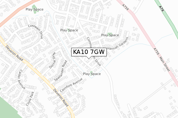 KA10 7GW map - large scale - OS Open Zoomstack (Ordnance Survey) KA10 7GW map - large scale - OS Open Zoomstack (Ordnance Survey)