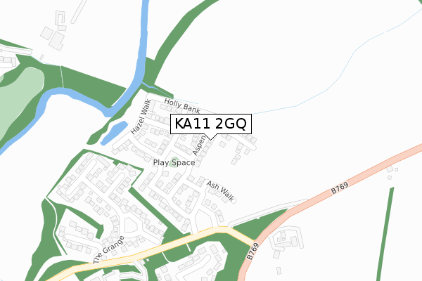 KA11 2GQ map - large scale - OS Open Zoomstack (Ordnance Survey)