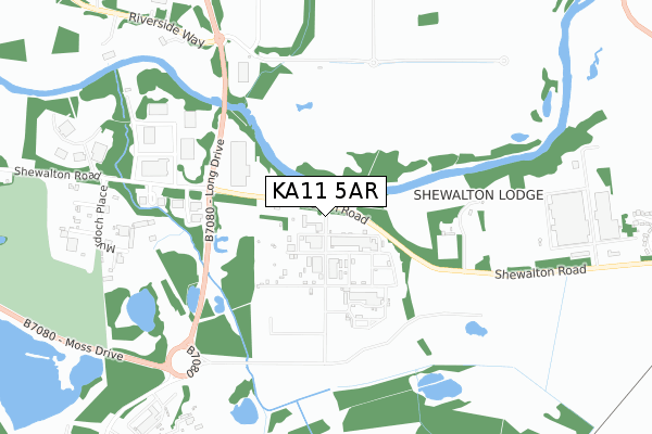 KA11 5AR map - small scale - OS Open Zoomstack (Ordnance Survey)