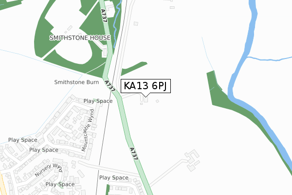 KA13 6PJ map - large scale - OS Open Zoomstack (Ordnance Survey)