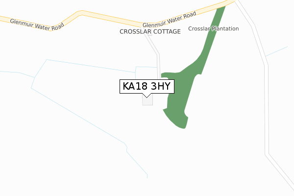KA18 3HY map - large scale - OS Open Zoomstack (Ordnance Survey)