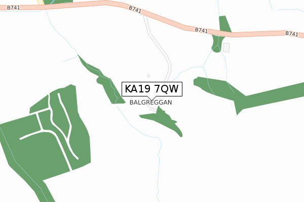 KA19 7QW map - large scale - OS Open Zoomstack (Ordnance Survey)