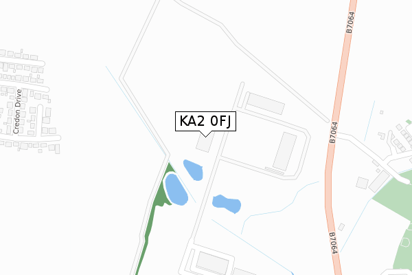KA2 0FJ map - large scale - OS Open Zoomstack (Ordnance Survey)