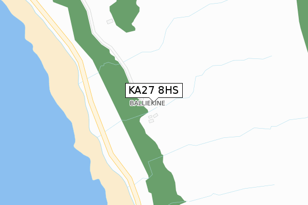 KA27 8HS map - large scale - OS Open Zoomstack (Ordnance Survey)